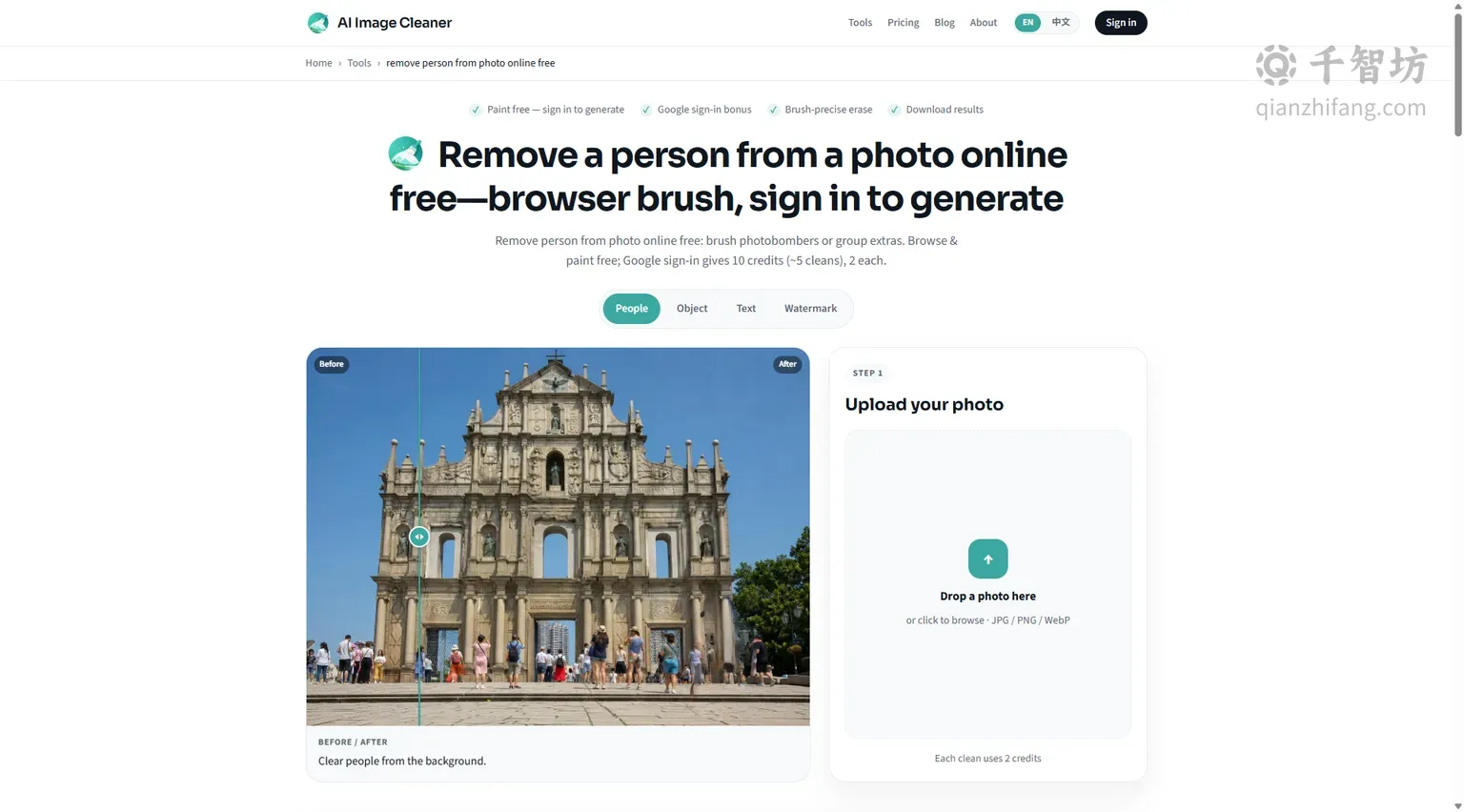 remove person from photo